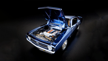 Машинка Premium Hot Wheels '69 Chevrolet Camaro SS Red Line Club RLC 1:64 HNL21 Blue - Retromagaz, image 5