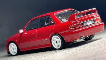 Машинка Premium Tarmac Works Mitsubishi Mitsubishi Lancer GSR Evolution II GLOBAL64 1:64 T64G-049-RE Red - Retromagaz, image 4