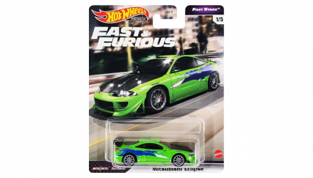 Машинка Premium Hot Wheels '95 Mitsubishi Eclipse Fast & Furious 1:64 GRL73 Green - Retromagaz, image 1