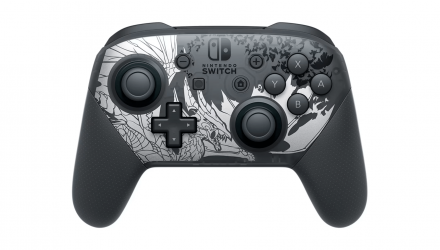 Геймпад Бездротовий Nintendo Switch Pro Controller Monster Hunter Rise: Sunbreak Limited Edition Black Silver Б/У - Retromagaz, image 1