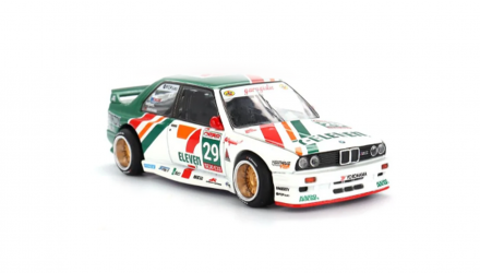 Машинка Premium Kaido House x MiNI GT BMW M3 Larry Chen V1 Open Hood 7-Eleven #29 Race Livery MiJo USA Exclusive 1:64 KHMG217 White - Retromagaz, image 1