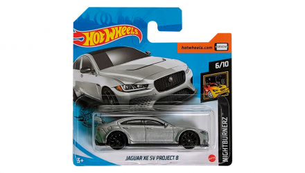 Машинка Базовая Hot Wheels Jaguar XE SV Project 8 Nightburnerz 1:64 GHF47 Grey - Retromagaz, image 1