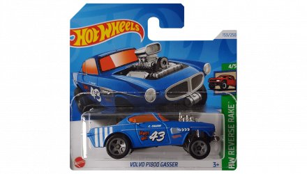 Машинка Базова Hot Wheels Volvo P1800 Gasser Reverse Rake 1:64 HTB92 Blue - Retromagaz, image 1