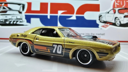 Машинка Базовая Hot Wheels '70 Dodge Hemi Challenger Nightspeed 1:64 JJJ07 Gold - Retromagaz, image 2