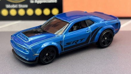 Машинка Базова Hot Wheels '18 Dodge Challenger SRT Demon Muscle Mania 1:64 HKJ54 Blue - Retromagaz, image 2