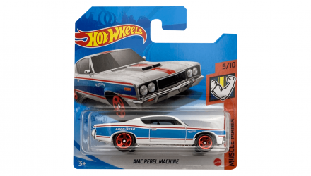 Машинка Базовая Hot Wheels AMC Rebel Machine Muscle Mania GTB44 White Новый - Retromagaz, image 1