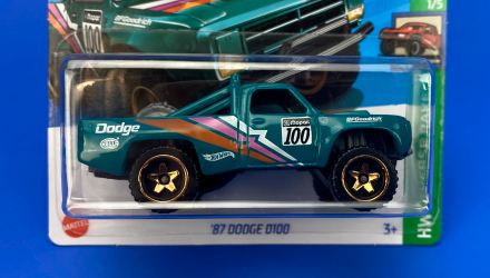 Машинка Базовая Hot Wheels '87 Dodge D100 Reverse Rake 1:64 HTB89 Green - Retromagaz, image 1