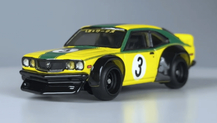 Машинка Premium Hot Wheels Mazda RX-3 Japan Historics 1:64 HRV84 Yellow - Retromagaz, image 1