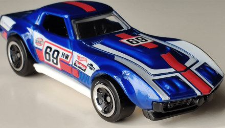 Машинка Базова Hot Wheels '69 COPO Corvette Retro Racers 1:64 HCV10 Blue - Retromagaz, image 2