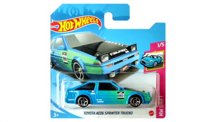 Машинка Базова Hot Wheels Toyota AE86 Sprinter Trueno Falken Drift 1:64 GTB26 Blue - Retromagaz, image 1