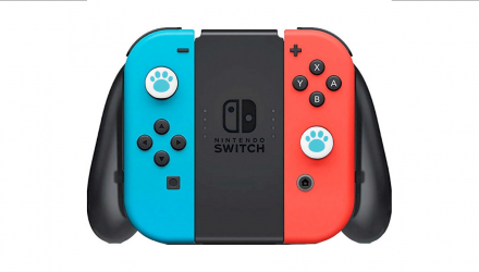 Накладки на Стіки 2шт RMC Cat Paw Nintendo Switch Wii Steam Deck Blue- White - Retromagaz, image 3