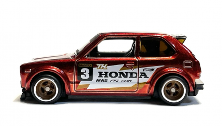 Машинка Базовая Hot Wheels 73' Honda Civic Custom Super Treasure Hunt STH Then and Now 1:64 JCB46 Red - Retromagaz, image 5