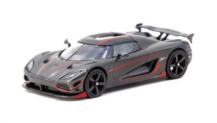 Машинка Premium Tarmac Works Koenigsegg Agera RS Black Carbon Fiber 1:64 T64G-TL005-BCF Black - Retromagaz, image 1