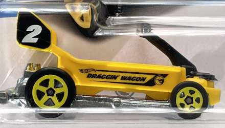 Машинка Базовая Hot Wheels Draggin' Wagon Treasure Hunts Ride-Ons 1:64 HTF21 Yellow - Retromagaz, image 1