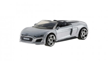 Машинка Базова Hot Wheels 2019 Audi R8 Spyder Drop Tops 1:64 JJL60 Silver - Retromagaz, image 1