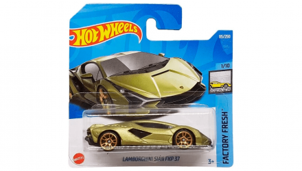 Машинка Базова Hot Wheels Lamborghini Sian FKP 37 Factory Fresh 1:64 HCT08 Green - Retromagaz, image 1