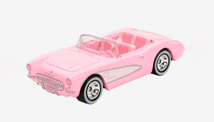 Машинка Premium Hot Wheels 4шт 1956 Corvette Barbie The Movie Diorama 1:64 HRL24 Pink - Retromagaz, image 2