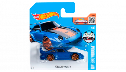 Машинка Базова Hot Wheels Porsche 993 GT2 Showroom 1:64 DHT11 Blue - Retromagaz, image 1