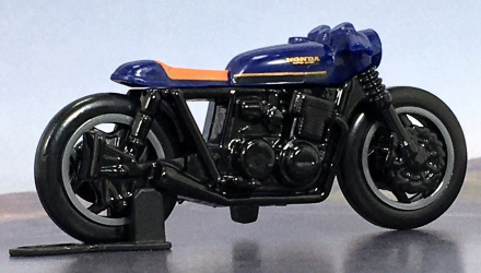 Машинка Базова Hot Wheels Honda CB750 Cafe Moto 1:64 HKG49 Blue - Retromagaz, image 3