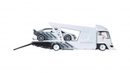 Машинка Premium 2шт Hot Wheels '07 Honda Civic Type R та Kousoku Hauler Team Transport 1:64 JHX94 White - Retromagaz, image 4