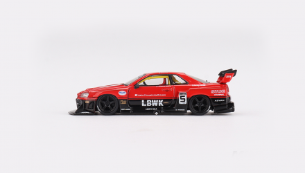 Машинка Premium MINI GT Skyline LB-ER34 Super Silhouette 1:64 MGT00843-CH Red - Retromagaz, image 3