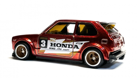 Машинка Базовая Hot Wheels 73' Honda Civic Custom Super Treasure Hunt STH Then and Now 1:64 JCB46 Red - Retromagaz, image 4