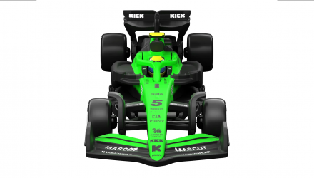 Машинка Premium Hot Wheels KICK Sauber F1 Team (#5 Gabriel Bortoleto) 1:64 JKD89 Green - Retromagaz, image 4