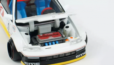 Машинка Premium Kaido House x MiNI GT Honda Civic (EF) Kanjo V1 1:64 KHMG139 White - Retromagaz, image 4