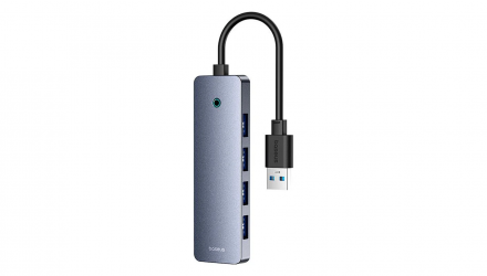 Адаптер Baseus UltraJoy Series 4-Port  HUB Lite USB - USB 3.0 4шт + Type-C Black 0.5m - Retromagaz, image 1