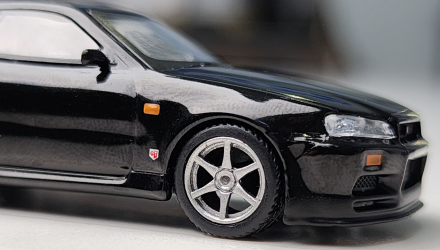 Машинка Premium MINI GT Nissan Skyline GT-R R34 1:64 Black - Retromagaz, image 5