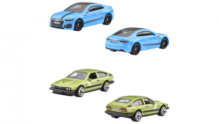 Тематична Машинка 6шт Hot Wheels Porsche Carrera / Alfa Romeo / Mercedes-Benz / Volkswagen Golf /BMW / Audi RS5 European Streets 1:64 JBY79 Grey - Retromagaz, image 3