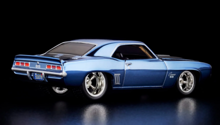 Машинка Premium Hot Wheels '69 Chevrolet Camaro SS Red Line Club RLC 1:64 HNL21 Blue - Retromagaz, image 3