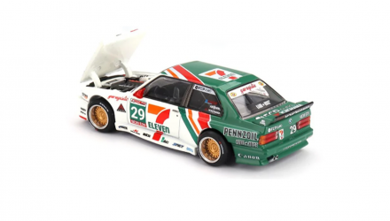 Машинка Premium Kaido House x MiNI GT BMW M3 Larry Chen V1 Open Hood 7-Eleven #29 Race Livery MiJo USA Exclusive 1:64 KHMG217 White - Retromagaz, image 2