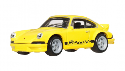 Машинка Premium Hot Wheels Porsche 911 Carrera RS 2.7 Hammer Drop 1:64 HRW07 Yellow - Retromagaz, image 2