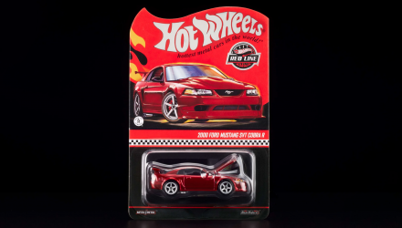 Машинка Premium Hot Wheels 2000 Ford Mustang SVT Cobra R Red Line Club RLC 1:64 JCP10 Red - Retromagaz, image 1