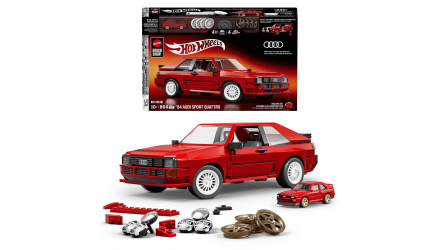 Конструктор Hot Wheels Mattel Brick Shop Hot Wheels Audi ‘84 Sport Quattro 864 Деталей JLK39 Red - Retromagaz, image 1
