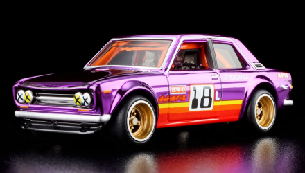 Машинка Premium Hot Wheels '71 Datsun 510 Red Line Club RLC 1:64 JJY57 Purple - Retromagaz, image 1