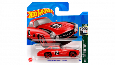 Машинка Базовая Hot Wheels Mercedes-Benz 300 SL Retro Racers 1:64 HKH02 Red - Retromagaz, image 1