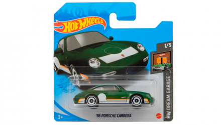 Машинка Базова Hot Wheels '96 Porsche Carrera Dream Garage 1:64 GTB93 Green - Retromagaz, image 1