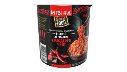 Вермішель Мівіна Street Food з Соусом Солодкий Чилі Середньо Гостра 75g - Retromagaz, image 1