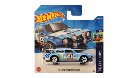 Машинка Базова Hot Wheels '70 Ford Escort RS1600 Rally Champs 1:64 HCV30 Light Blue - Retromagaz, image 1