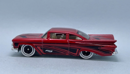 Машинка Базовая Hot Wheels 59 Chevy Impala Layin Low 1:64 JJJ15 Red - Retromagaz, image 2