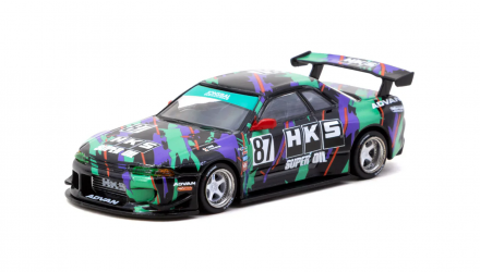 Машинка Premium Tarmac Works Nissan Skyline (R32) Widebody  HKS GLOBAL64 1:64 T64G-061-HKS Black - Retromagaz, image 1