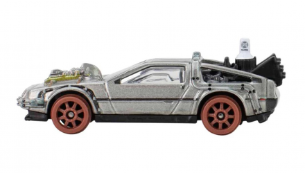Машинка Premium Hot Wheels Back to the Future Time Machine - 1955 DMC Delorean Pop Culture 1:64 JBL76 Silver - Retromagaz, image 3