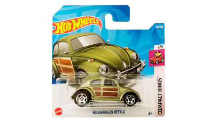 Машинка Базова Hot Wheels Volkswagen Beetle Compact Kings 1:64 HCW88 Green - Retromagaz, image 1