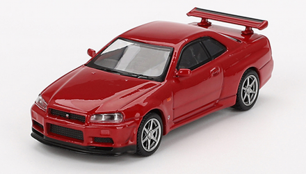 Машинка Premium MINI GT Skyline GT-R (R34) V-Spec 1:64 MGT00796-CH Red - Retromagaz, image 2