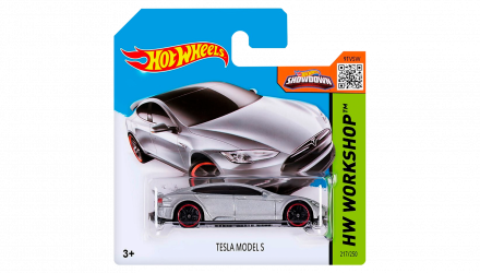 Машинка Базова Hot Wheels Tesla Model S Workshop 1:64 CFH03 Silver - Retromagaz, image 1