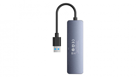Адаптер Baseus UltraJoy Series 4-Port  HUB Lite USB - USB 3.0 4шт + Type-C Black 0.5m - Retromagaz, image 4