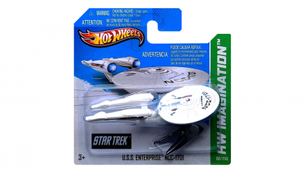 Машинка Базовая Hot Wheels Star Trek U.S.S. Enterprise NCC-1701 Imagination 1:64 X1965 White - Retromagaz, image 1