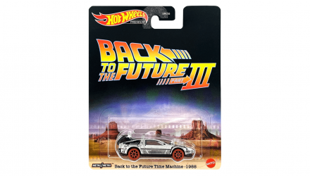 Машинка Premium Hot Wheels Back to the Future Time Machine - 1955 DMC Delorean Rep. Entertainment 1:64 HCP22 Silver - Retromagaz, image 1